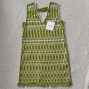 Diane Von Furstenberg Reilly Dress in Vintage Can Lg Chartreuse